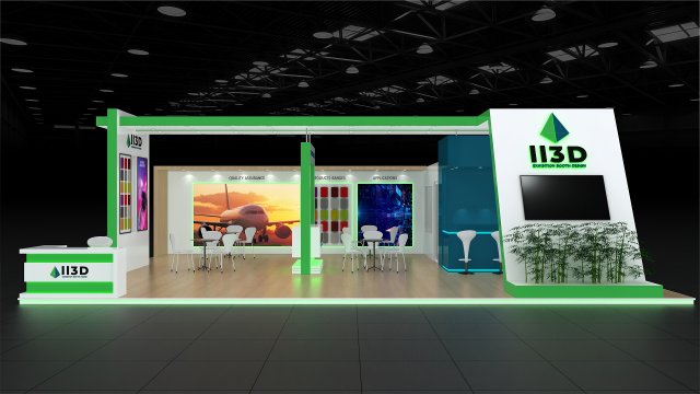 Exhibition Stall Three Side Open 7X11 Modèle 3D .c4d .max .obj .3ds .fbx .stl .blend 