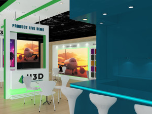 Exhibition Stall Three Side Open 7X11 Modèle 3D