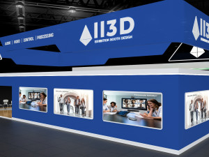 Exhibition Stall Four Side Open 19X10 Modello 3D