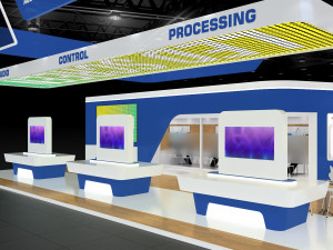 Exhibition Stall Four Side Open 19X10 Modello 3D