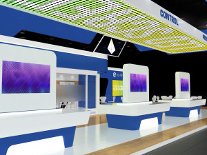 Exhibition Stall Four Side Open 19X10 Modello 3D