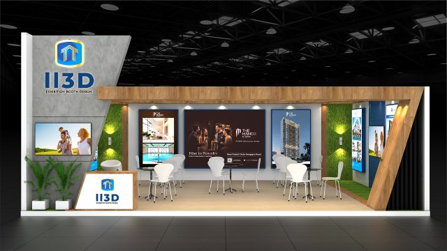 Exhibition Stall One Side Open 8X5 Modelo 3D .c4d .max .obj .3ds .fbx .stl .blend