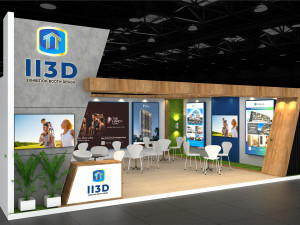 Exhibition Stall One Side Open 8X5 Modelo 3D