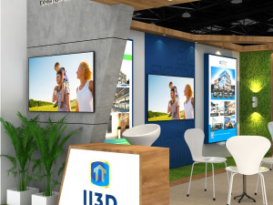 Exhibition Stall One Side Open 8X5 Modelo 3D