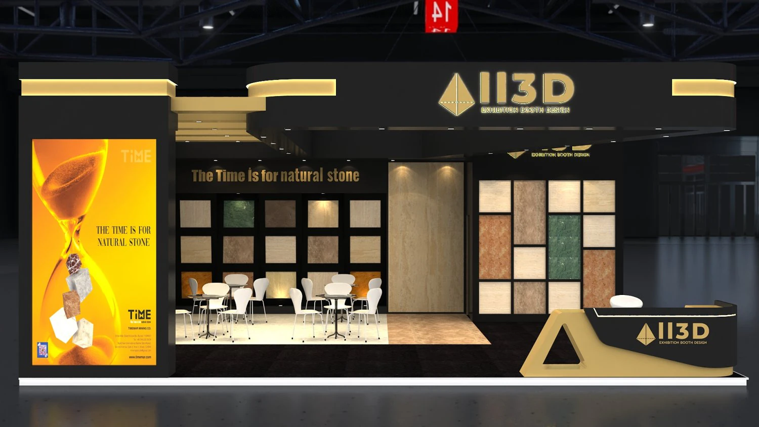 Exhibition Stall Two Side Open 12X7 3D Model .c4d .max .obj .3ds .fbx .stl .blend 
