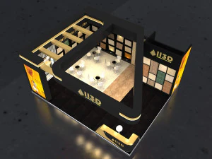 Exhibition Stall Two Side Open 12X7 3D Model