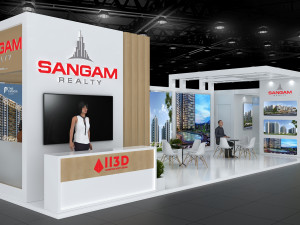 Exhibition Stall Two Side Open 12X7 3D मॉडल