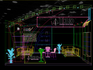 Exhibition Stall One Side Open 6X5 3D Модель
