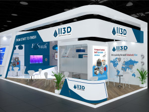 Exhibition Stall Two Side Open 11X5 3D मॉडल
