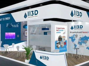 Exhibition Stall Two Side Open 11X5 3D Model