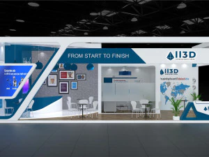 Exhibition Stall Two Side Open 11X5 3D Model