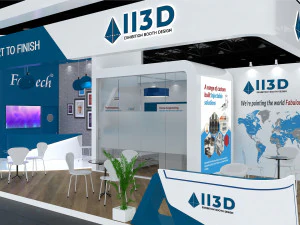 Exhibition Stall Two Side Open 11X5 3D Model