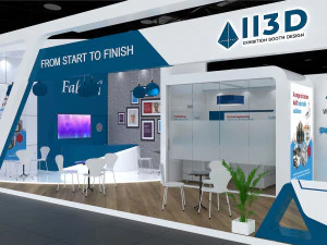 Exhibition Stall Two Side Open 11X5 3D Model