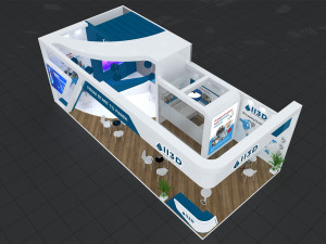 Exhibition Stall Two Side Open 11X5 3D Модель