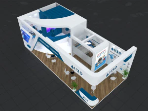 Exhibition Stall Two Side Open 11X5 3D Model