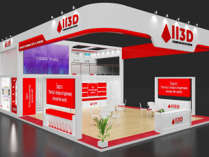 Exhibition Stall Three Side Open 12X9 Model 3D