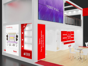 Exhibition Stall Three Side Open 12X9 Model 3D