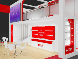 Exhibition Stall Three Side Open 12X9 Model 3D