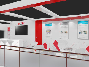 Exhibition Stall Three Side Open 12X9 Model 3D