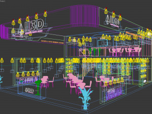 Exhibition Stall Three Side Open 12X9 Model 3D