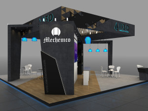 Exhibition Stall Four Side Open 9X9 3D Model