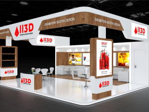 Exhibition Stall Three Side Open 8X7 Model 3D
