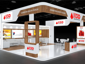 Exhibition Stall Three Side Open 8X7 Model 3D