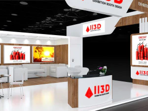 Exhibition Stall Three Side Open 8X7 3D Model