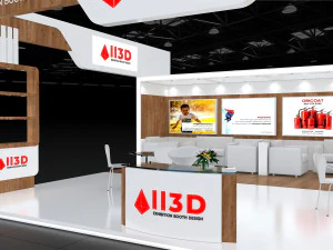 Exhibition Stall Three Side Open 8X7 3D Model