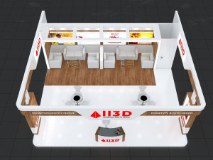 Exhibition Stall Three Side Open 8X7 Model 3D