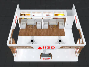 Exhibition Stall Three Side Open 8X7 3D Model