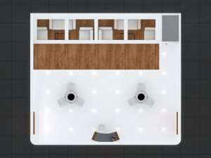 Exhibition Stall Three Side Open 8X7 Model 3D