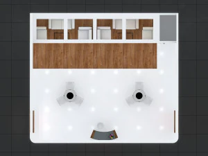 Exhibition Stall Three Side Open 8X7 3D Model