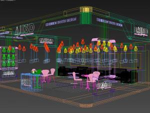 Exhibition Stall Three Side Open 8X7 3D Model