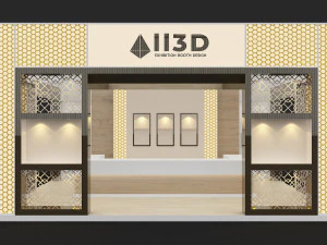 전시장 3면 개방형 6X6 3D 모델