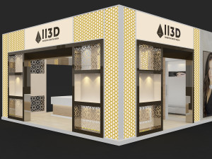 Exhibition Stall Three Side Open 6X6 Modèle 3D