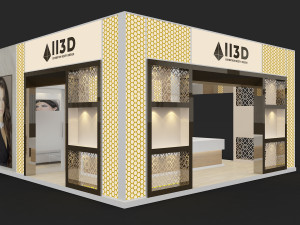 Exhibition Stall Three Side Open 6X6 Modèle 3D