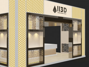 Exhibition Stall Three Side Open 6X6 Modèle 3D