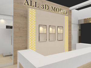 Exhibition Stall Three Side Open 6X6 Modèle 3D