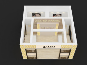 Exhibition Stall Three Side Open 6X6 Modèle 3D