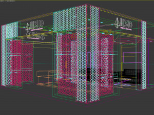 Exhibition Stall Three Side Open 6X6 Modèle 3D