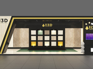 Exhibition Stall Three Side Open 11X4 Model 3D