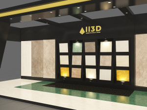 Exhibition Stall Three Side Open 11X4 3D Model