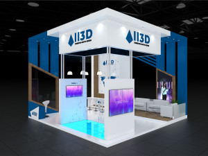 Exhibition Stall Four Side Open 7X7 Model 3D