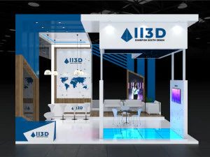 Exhibition Stall Four Side Open 7X7 3D Model