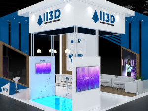 Exhibition Stall Four Side Open 7X7 Model 3D