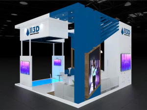 Exhibition Stall Four Side Open 7X7 3D Model
