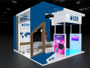 Exhibition Stall Four Side Open 7X7 Model 3D