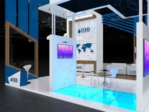 Exhibition Stall Four Side Open 7X7 3D Model