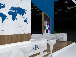 Exhibition Stall Four Side Open 7X7 3D Model